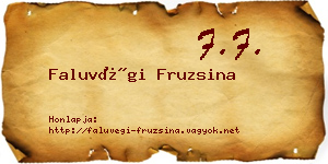 Faluvégi Fruzsina névjegykártya